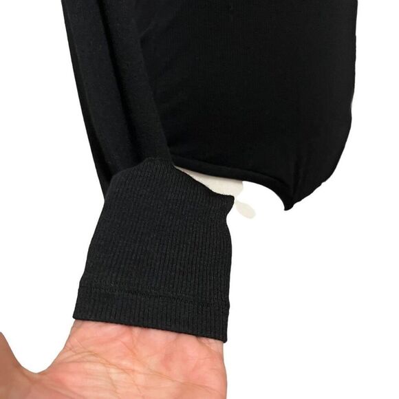 Alix Nyc Bodysuit Size XSmall Black Long-Sleeve Henley Ribbed Material NWOT - Picture 6 of 14